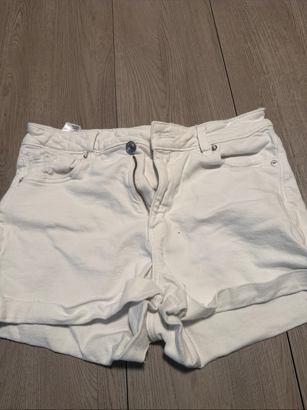 American Eagle Outfitters White Denim Cutoff Shorts